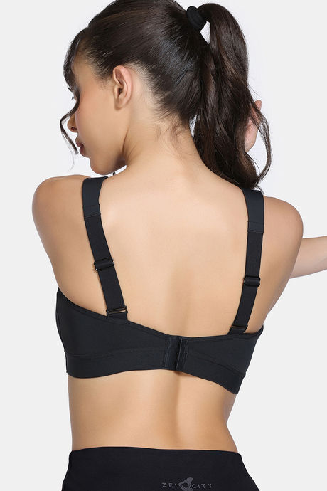 Zelocity High Impact Quick Dry Sports Bra - Jet Black — image 5